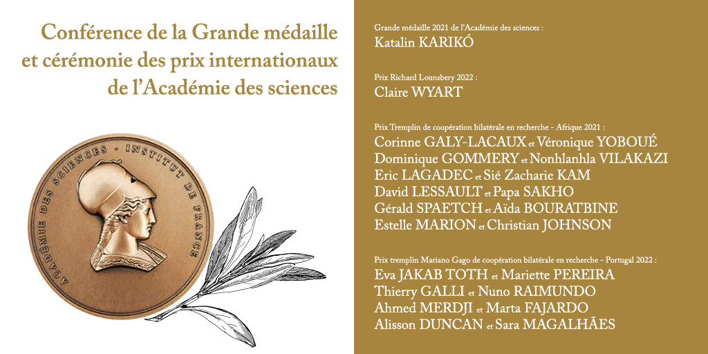 Conférence de la Grande médaille et cérémonie des prix internationaux de l’Académie des sciences  