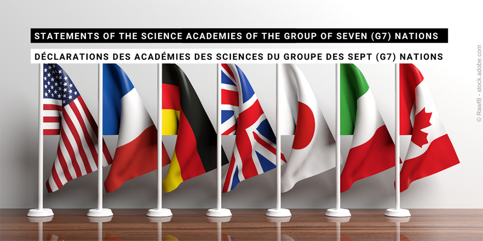 Déclarations des Académies des sciences du groupe des sept (G7) nations sur le Net Zéro, la biodiversité et les données de la santé