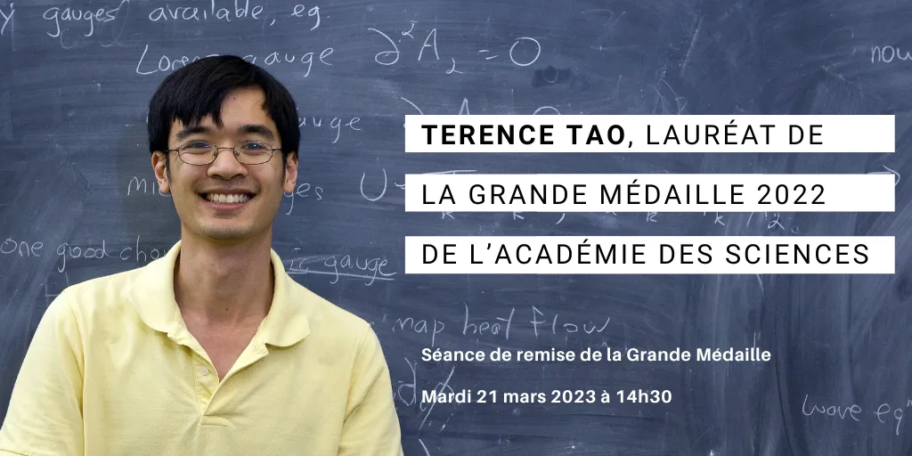 Séance de remise de la Grande médaille de l’Académie des sciences 2022 à Terence Tao