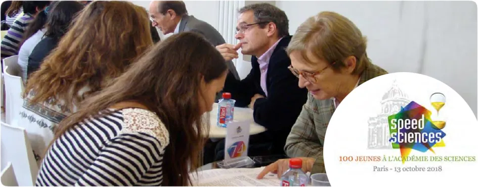 Communiqué de presse : Samedi 13 octobre 2018 - 4e rencontres Speed sciences Jeunes et académiciens en tête-à-tête